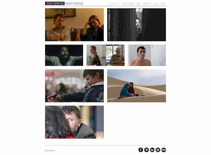 Quiero una página web para director de fotografía como Óscar Durán